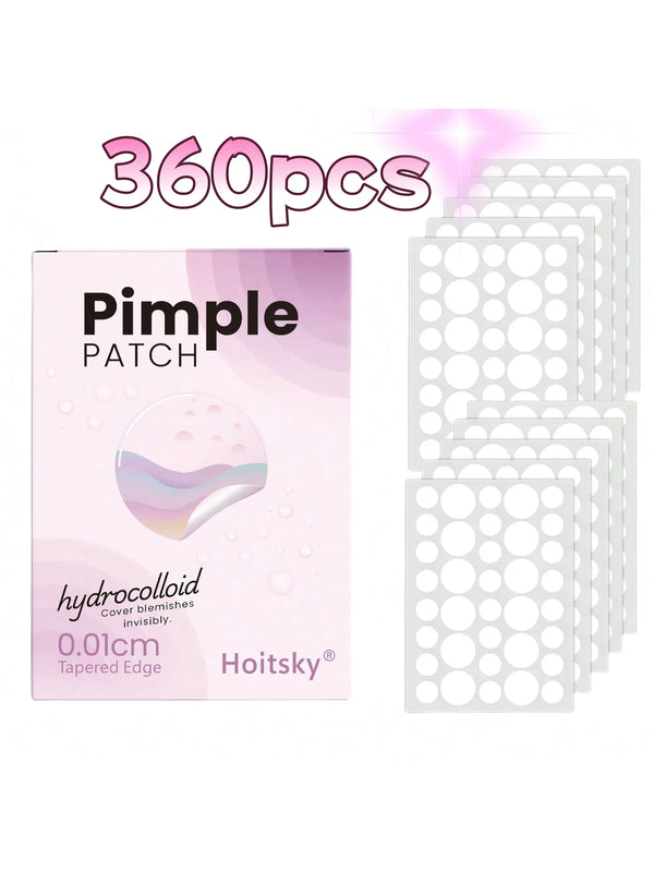 180/360 pieces of transparent, skin tone water-based gel acne patches, suitable for covering acne and pimples
