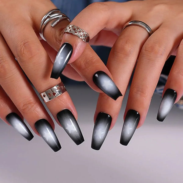 24pcs Wearable Nails Patch Pumpkin Spider Ghost Halloween Style Artificial False Nail Art Manicure Removable Girl Halloween Gift