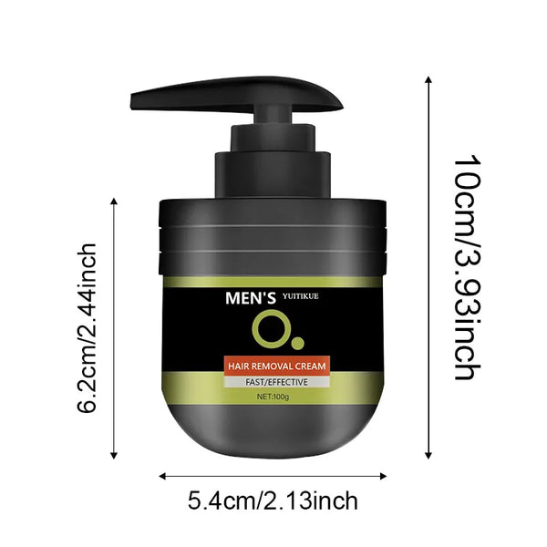 100g Men's Hair Removal Cream - Gentle and non-irritating, suitable for armpits, lips, arms, legs and intimate parts, effective