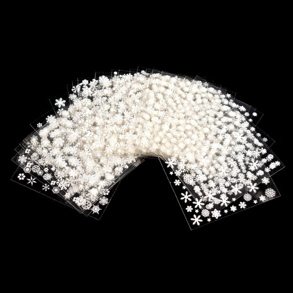 30pcs Xmas Snowflake Nail Art Stickers 3D Santa Claus Reindeer Bell Adhesive Decals Merry Christmas 2025 New Year Nail Sticker