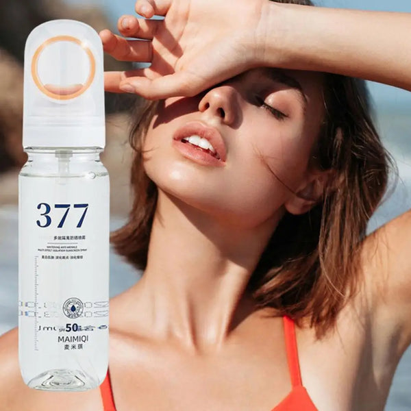 90ml 377 Facial Skin Whitening Sunscreen Spray Anti-wrinkle Anti-aging Multi-effect Isolation Sun Protection Spray SPF 50+