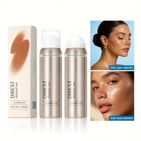 Black spray for face and body, no sun, self-blackening bronzed skin, gentle moisturizing skin care spray