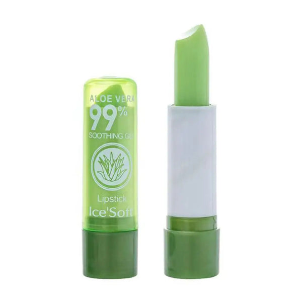 Aloevera Color Changing Lip Balm Moisturizing Lipstick Waterproof Long-lasting for Women Colorful Changeable Lip Care
