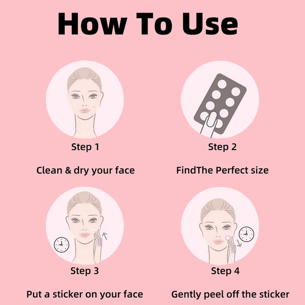 648pcs Multicolor Star Acne Patches - Mixed Color Cute Blemish Cover Invisible Spot Stickers, Pink Box