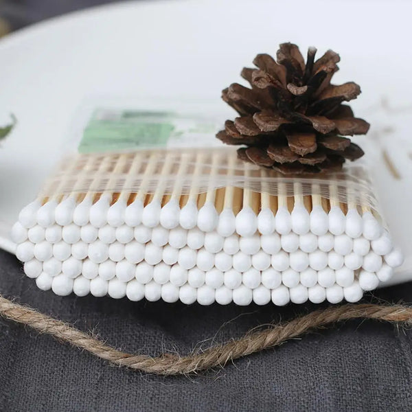10/100pcs Disposable Cotton Swabs for Beauty Cream Application Makeup Remover Cotton Sticks