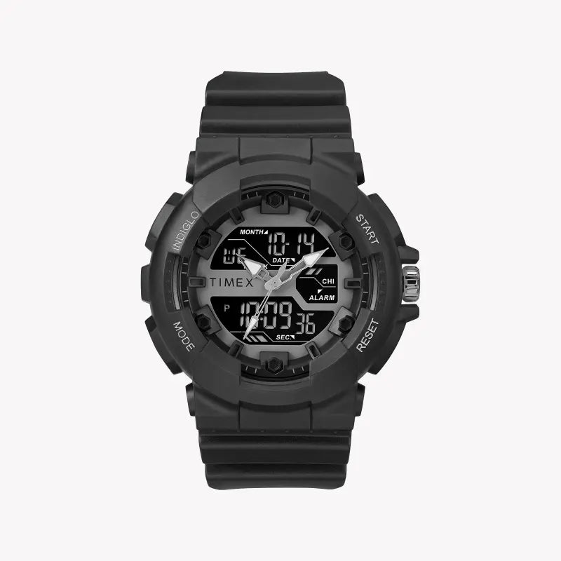 Timex Men's Black Resin Watch, Digital Dial | Tw5m22500