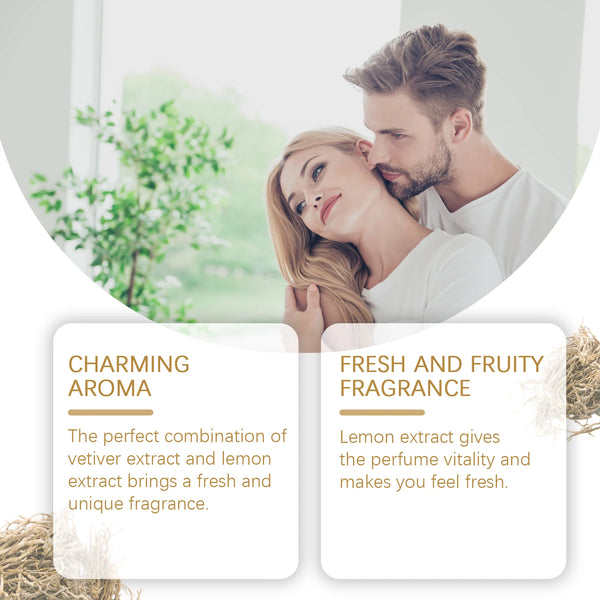 Roxelis 50ml Vetiver Grass Freshing Perfume Spray Lasting Fragrance Release Charming Dating Atmosphere Attract Perfume