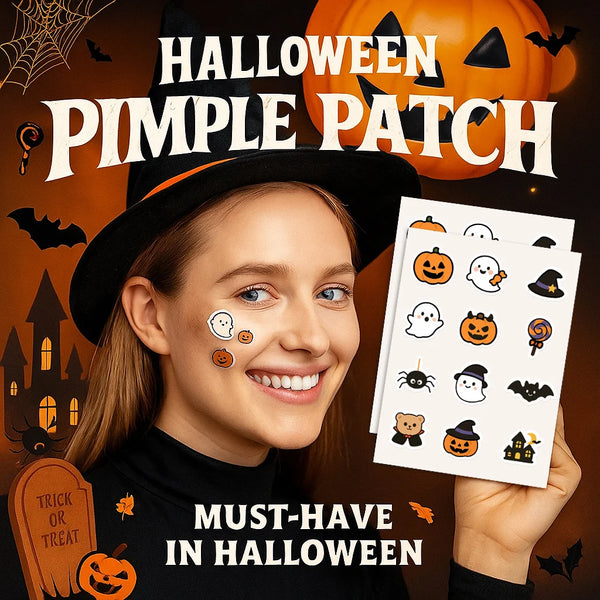60pcs Acne Patch Halloween Pimple Patches: Invisible & Breathable for Flawless Makeup | Ghost & Pumpkin Designs