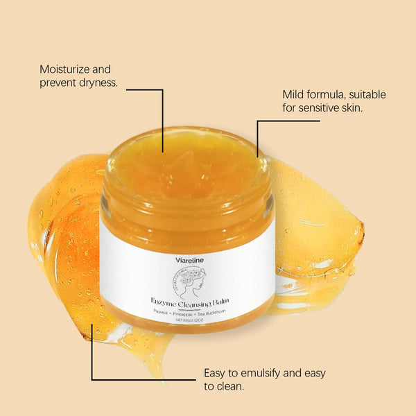 Enzyme Cleansing Balm - Makeup Remover & Face Cleanser | Deep Cleans Pores, Refreshes & Smooths Skin Without Tightening