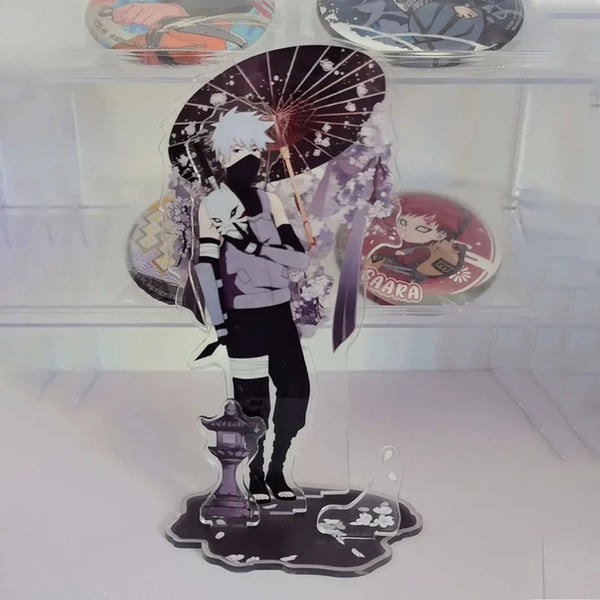 10cm/3.93in NARUTO Anime Acrylic Standing Plates Peripherals Umbrella Kakashi Figures Collectible Rooms Decoration Holiday Gifts
