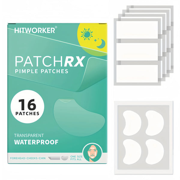 16pcs Clear Rectangle Acne Nose Patches - Day & Night Invisible Blemish Cover Spot Treatment Stickers